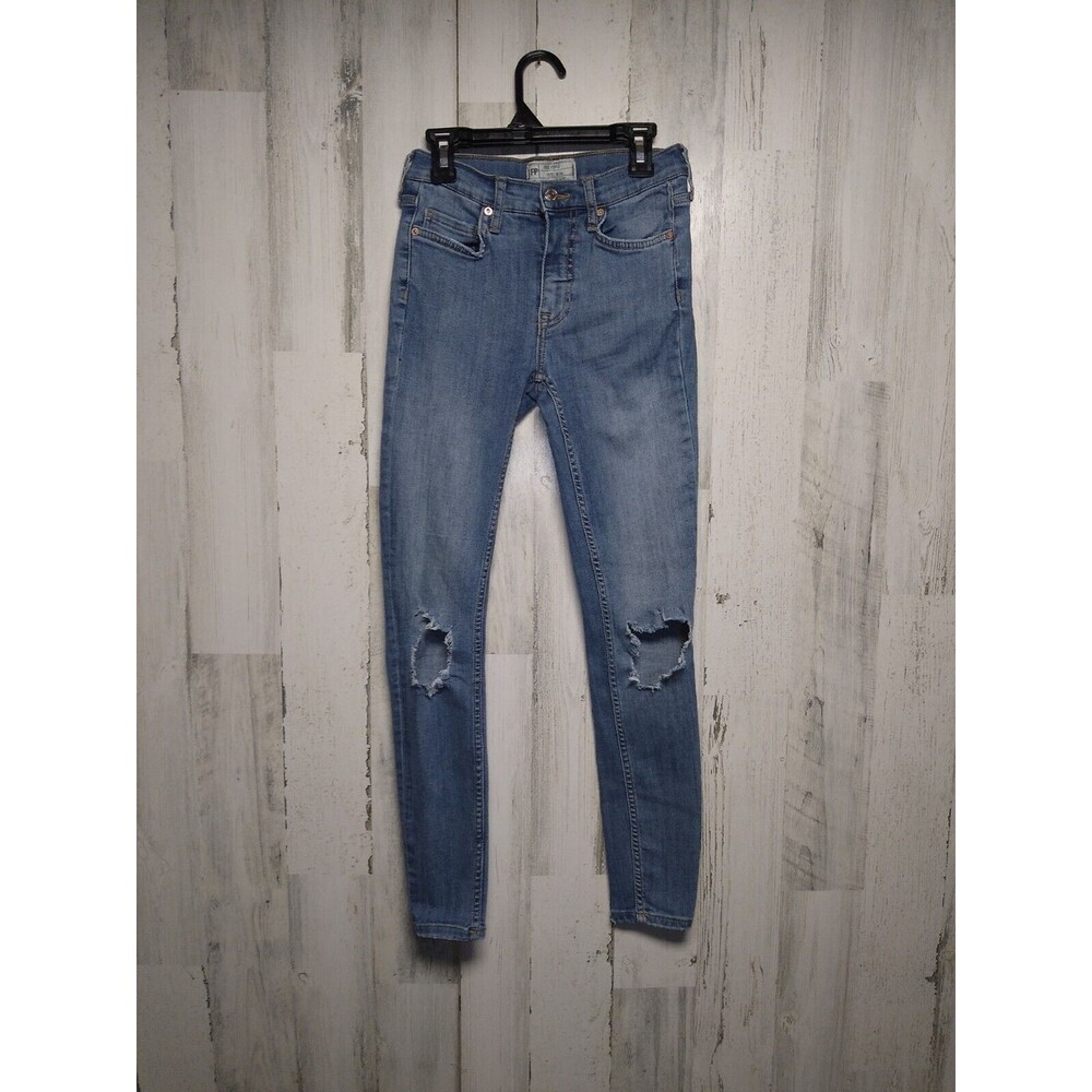 Free People Women's Skinny Jeans Size 24 Knee Holes Distressed